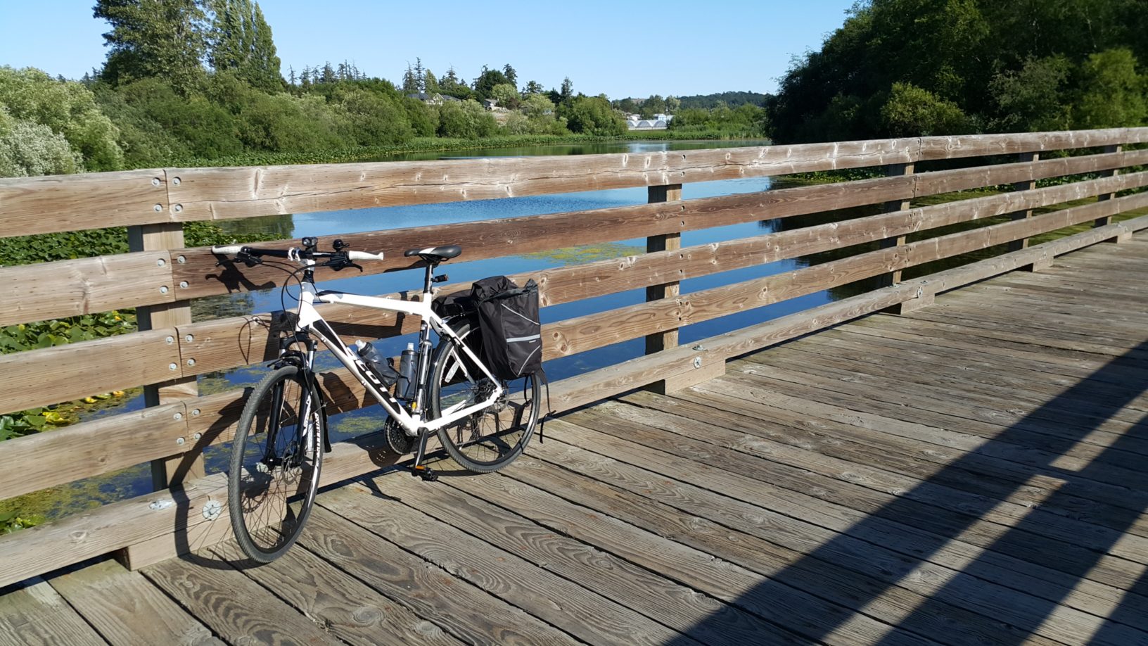 bridge with bicycle