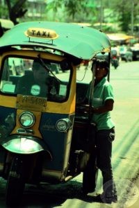 tuk tuk at daytime in bangkok