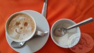 sugar in a small bowl in venezuela cafe in mission and botanic garden