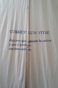 A banner in the Peruvian home of literature