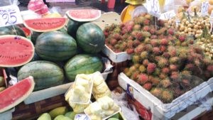 fresh fruit ready to be eaten thai cuisine food