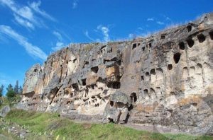 burial caves later cleared and used for food storage