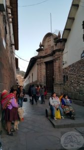 alleys and street cobblestone cusco peru