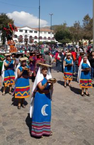 sunday mornign parade in cusco peru