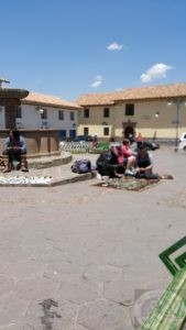 san blas fountain and plaza cusco peru