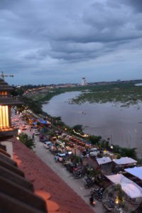 the river side in Vientiane, Laos