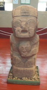 A pre-Incan sacred carved stone in Pucara