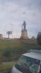 Che guevara statue of recycled steel