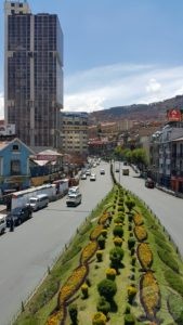 the main road in central La Paz