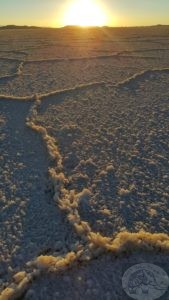 Sunset over the Salar de Uyuni