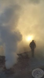 steam at the hot springs in bolivia