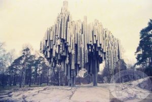 a monument to Jean Sibelius, Finland's composer